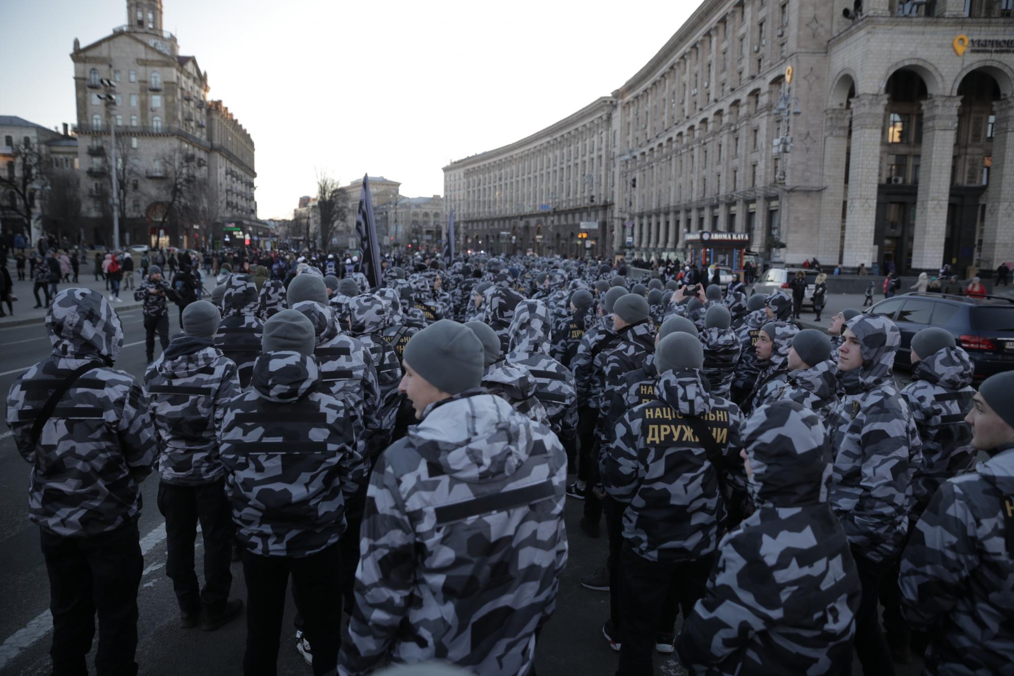 В Киеве прошел ежегодный марш &quot;Национальных дружин&quot;